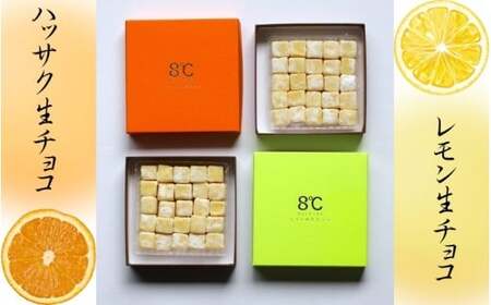 【ふるなびWEEK対象】フルーツ生チョコ2種セット/生チョコ デザート 八朔  手作り 柑橘 果汁 【kmf013-fw】