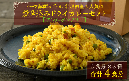 炊き込みドライカレー (2食分 × 2箱) 無洗米付き アレルゲンフリー [A-13006]