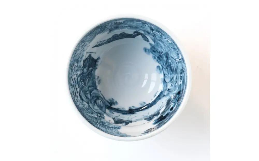 【たち吉】山水山吹文飯茶碗 京都 茶碗 陶芸品 人気 おすすめ