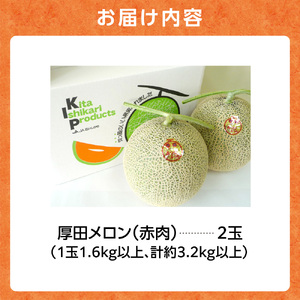 厚田メロン【赤肉】[秀]｜先行予約 数量限定 北海道産 北海道 石狩市