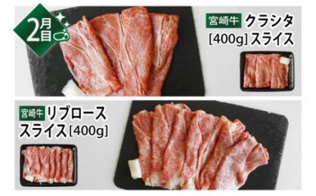 【定期便】 豪華！ 宮崎牛 バラエティ6ヶ月コース 【肉 牛肉 全6回 月替わり ステーキ 焼肉 スライス A4 A5 A4以上】