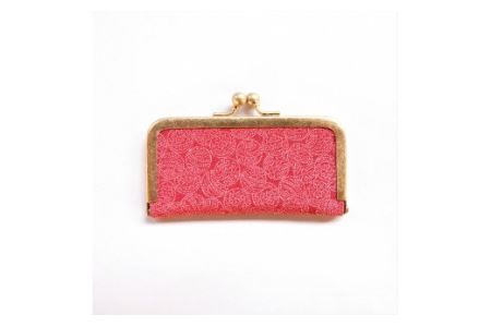 伊予小紋いちよう　がま口小物入れ （ 手毬 ）｜ ハンドメイド 手仕事 反物