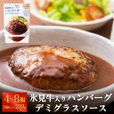 【ふるさと納税】氷見牛入りハンバーグ（デミグラスソース） 4-8個 洋食屋ハロー 富山県 氷見市 ハンバーグ 冷凍 惣菜