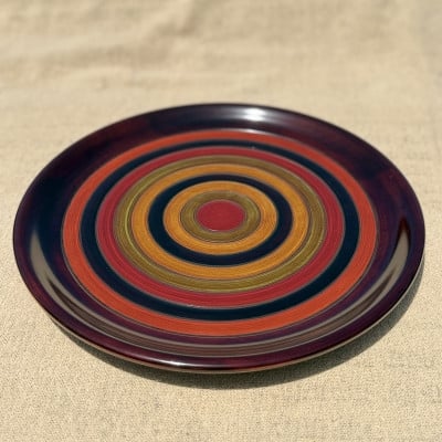 
            ＜香川漆器＞36cm丸盆　総コマ【1620826】
          