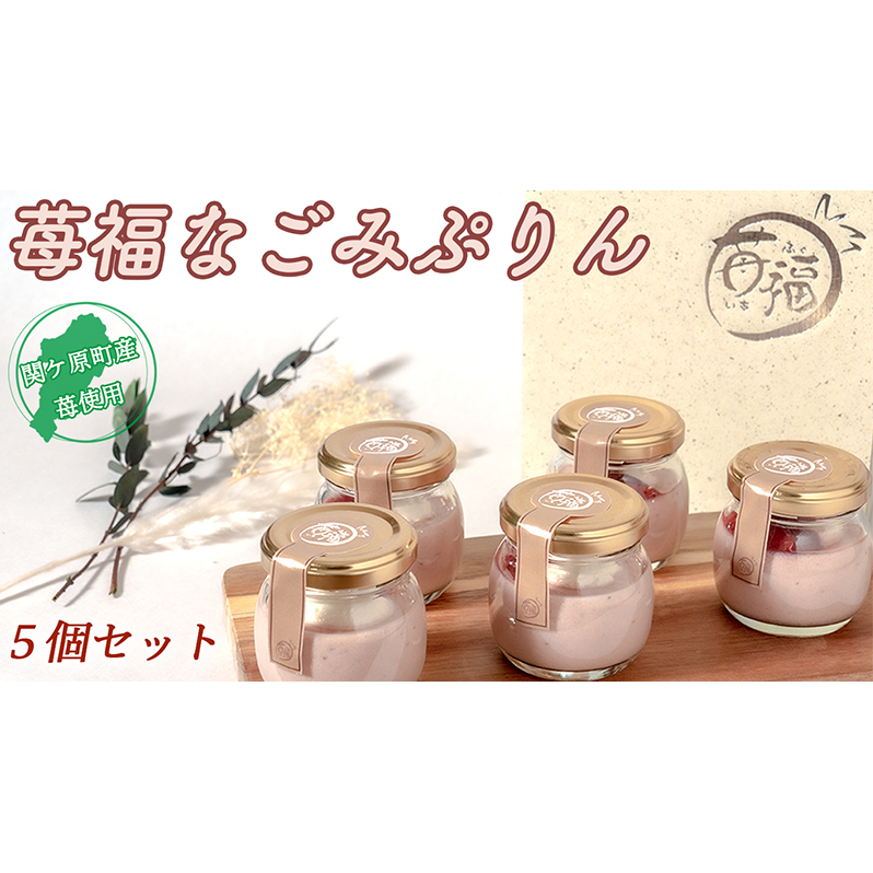 【関ケ原町産苺福使用】苺福なごみぷりん　5個セット_イメージ1