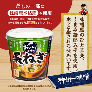 （WT64）神州一味噌 おいしいね！！ 長ねぎ 60食(1食×6個×10箱） 味噌汁 インスタント味噌汁 即席味噌汁 みそ汁 カップ味噌汁