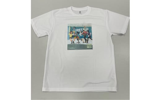 【京都市交通局】“地下鉄に乗るっ”10周年記念デザインＴシャツ（ホワイト／Ｌサイズ）