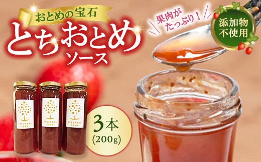 
            いちごソース 3本 ｜ 無添加 ギフト 国産 栃木県 宇都宮市
          