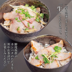 藁焼きカンパチのタタキ丼・カンパチの藁焼きタタキのお茶漬けセット 2人前  （ 勘八 カンパチ 産地直送 刺身 たたき 漬け丼 お茶漬け 茶漬け 漬け 高知 藁焼き わら焼き 真空パック 新鮮 冷蔵 
