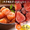 【ふるさと納税】【全3回定期便】【訳あり】辛子明太子 小切1kg（100g×10p）＆ あまおう セット1.8kg《築上町》【株式会社MEAT PLUS】 [ABBP109] 49000円 4万9千円