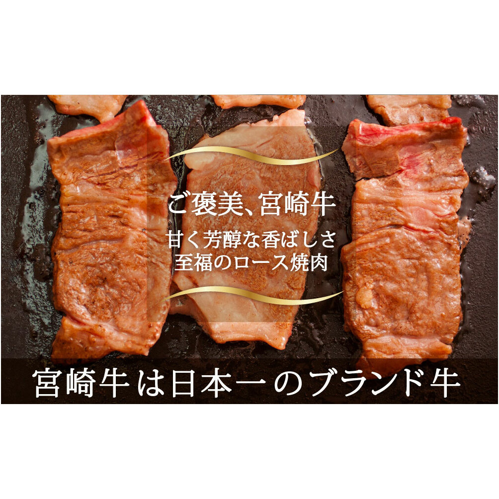 【宮崎牛】 ロース 焼肉 500g 黒毛和牛 A4 A5等級 [SHINGAKI 宮崎県 美郷町 31ag0048] 牛 鉄板焼き 国産 宮崎 宮崎県産 冷凍 送料無料 ブランド 牛 肉 霜降り BB