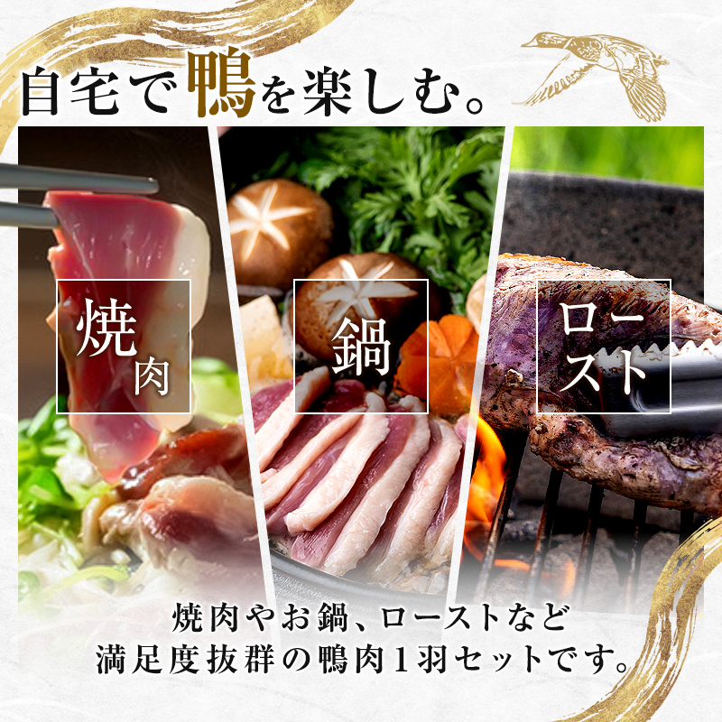 『満天☆青空レストランでご紹介！』もがみの地で育った最上級の鴨 一羽セット 約1kg（むね2枚、もも2枚）最上鴨 かも 鴨 鴨肉 鴨鍋 鴨南蛮 鴨焼き 山形県 新庄市 F3S-1410