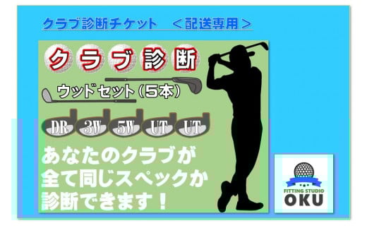 ゴルフクラブ 診断チケット　ウッドセット　(5本)　配送受付 | チケット 体験チケット チケット ゴルフ スポーツ スポーツ体験 診断チケット クラブ診断 千葉県 君津市 君津 きみつ