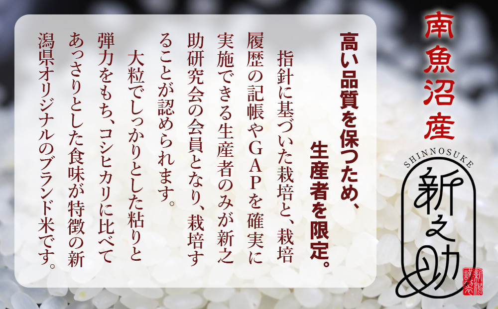 【令和7年産】南魚沼産新之助 精米 2kg 精米HACCP認定工場 高品質精米 大粒 もっちり