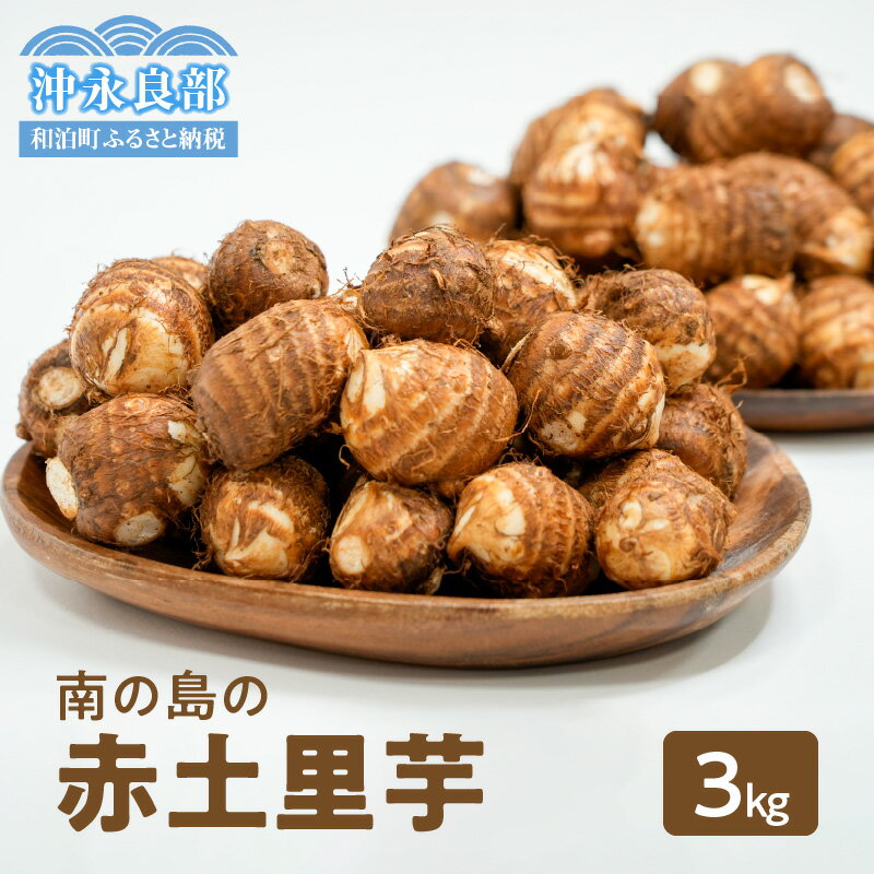 【ふるさと納税】 南の島の赤土里芋 3kg 約 70個 ～ 80個 農家直送 栽培歴40年 5月上旬 ～ 6月下旬 さといも 里芋 野菜 芋 期間 数量 限定 もっちり 柔らかい 新鮮 人気 沖永良部 国産 川間農園 鹿児島 和泊町 おすすめ ランキング プレゼント ギフト