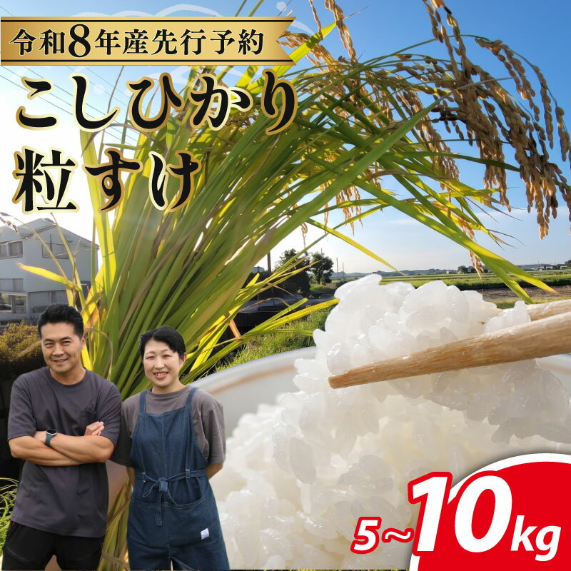 【ふるさと納税】 先行予約 令和8年産 米 選べる コシヒカリ 粒すけ 5kg ～ 10kg 特別栽培米 単品 | 特別栽培 こしひかり つぶすけ 千葉県産粒すけ 令和8年産米 米5kg 米10kg お米 白米 精米 日用品 減農薬 安心 10000円 1万円 一万円 千葉県 旭市 株式会社いてつ itt