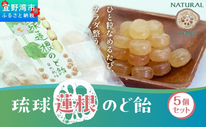 
            琉球蓮根のど飴 (100g) × 5袋 セット [ 国産 無添加 保存料不使用 添加物不使用 ] | 【令和５年度 宜野湾市特産品推奨認定】 自然栽培の蓮根と甜菜糖でつくったのど飴 体に優しい | NATURAL TONE | のどあめ あめ 飴 アメ キャンディ ドロップ | 蓮根パワー 食物繊維 | 沖縄県 宜野湾市 送料無料
          