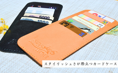 レザーカードケース キャメル 革職人 レザー カードケース ケース 革小物