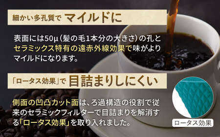 【波佐見焼】 ekubo one drip セラミックコーヒーフィルター Peacock green コーヒーフィルター【燦セラ】[DF24] 波佐見焼