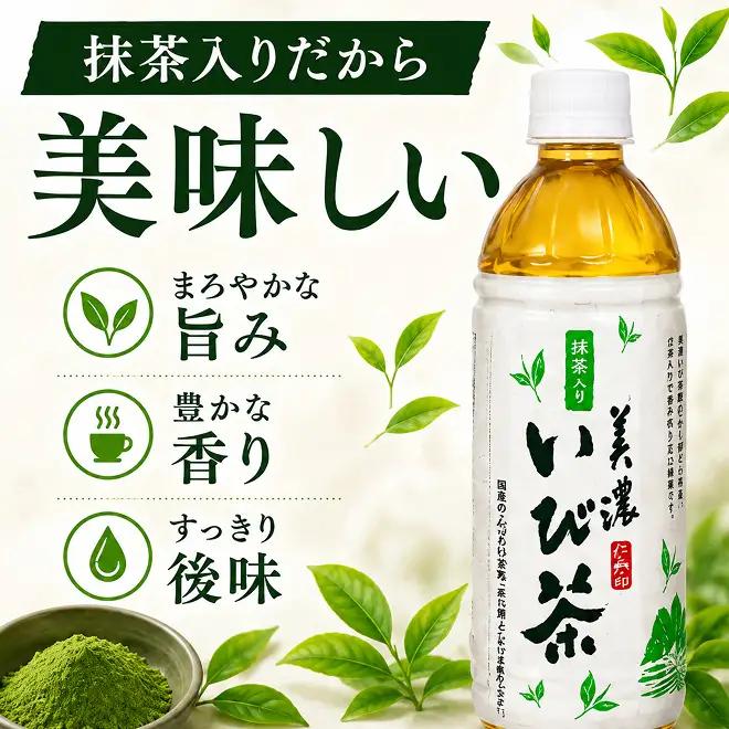 美濃いび茶(抹茶入り）500ml　1ケース24本入 お茶 緑茶 ペットボトル 緑茶飲料 