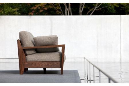 No.829-08 （ウォールナット）AUTHENTICITY SOFA E RD（レッド）