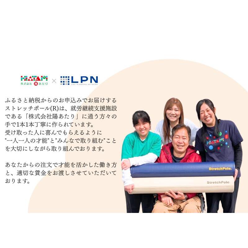 【LPN社製】ストレッチポールEX ネイビー【正規品 セルフケア ストレッチ エクササイズ 腰痛 肩こり 体幹 コアトレ】 100F072