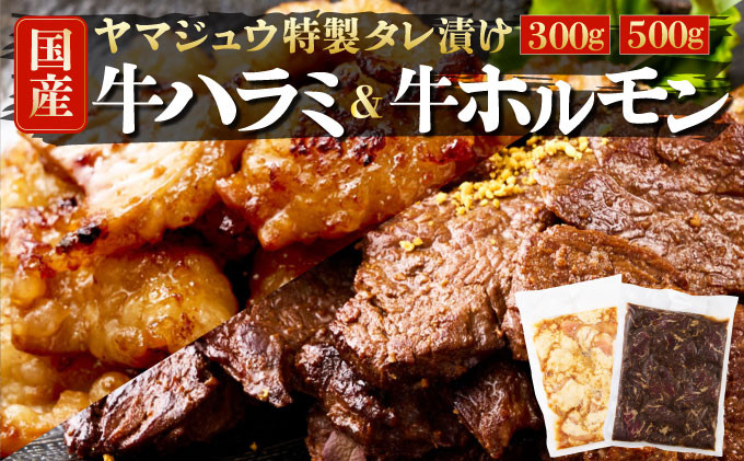 
                  ヤマジュウの特選タレ漬け！和牛ハラミ肉５００g＆国産牛ホルモン３００ｇ ホルモン 国産 国産肉 肉 牛 牛肉 和牛 ブランド牛 冷凍 ふるさと 焼肉用 BBQ バーベキュー 内蔵 油脂身 味噌 おつまみ アウトドア やみつき タレ 漬け 簡単調理 惣菜 おかず ハラミ はらみ ハラミ肉 おさけのつまみ お酒のつまみ 酒のあて ホルモン焼き 高知県 室戸市
                