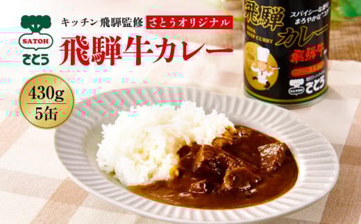 飛騨牛 入り カレー 5缶 キッチン飛騨 監修 さとうオリジナル ビーフカレー (株)ファミリーストアさとう CY013