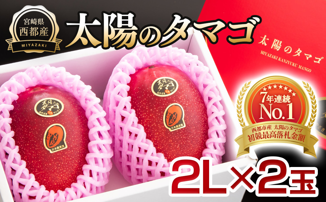 最高級ブランド『太陽のタマゴ』2Lサイズ2個入り 糖度15度以上