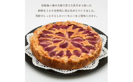 贅沢トッピングのベイクドチーズケーキ 奥野牧場 イチゴスペシャル ホール (大)｜米粉 グルテンフリー チーズ ケーキ スイーツ フルーツ ミルク 牧場 ギフト お祝い 袖ケ浦 [0231]