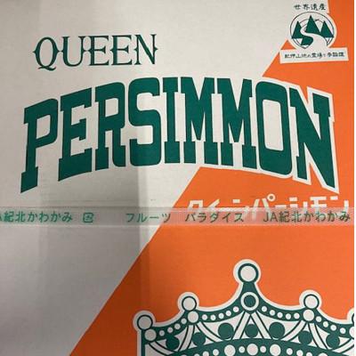 ふるさと納税 由良町 大玉サイズの平たねなし柿「クイーンパーシモン」(10玉〜12玉おまかせ)【由良町】 |  | 01
