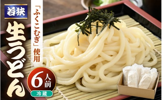 福井県産「ふく小麦」使用 若狭 生うどん 900g（150g×6玉）もっちり コシ のど越しツルツル 手打ち 生麵 麺類 釜揚げ 簡単調理 美味しいうどん 敬老の日 離乳食 子供の日 お歳暮 お中元 ギフト プレゼント お礼 母の日 父の日 年越し 送料無料 大容量[m04-a010]