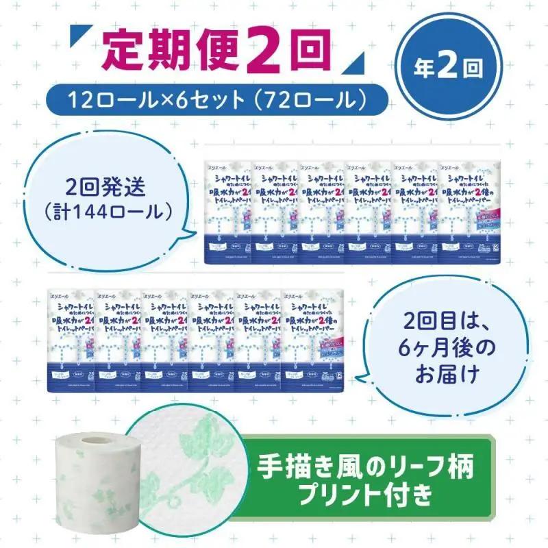 日用品 トイレットペーパー 定期便 2回 エリエール 日用品