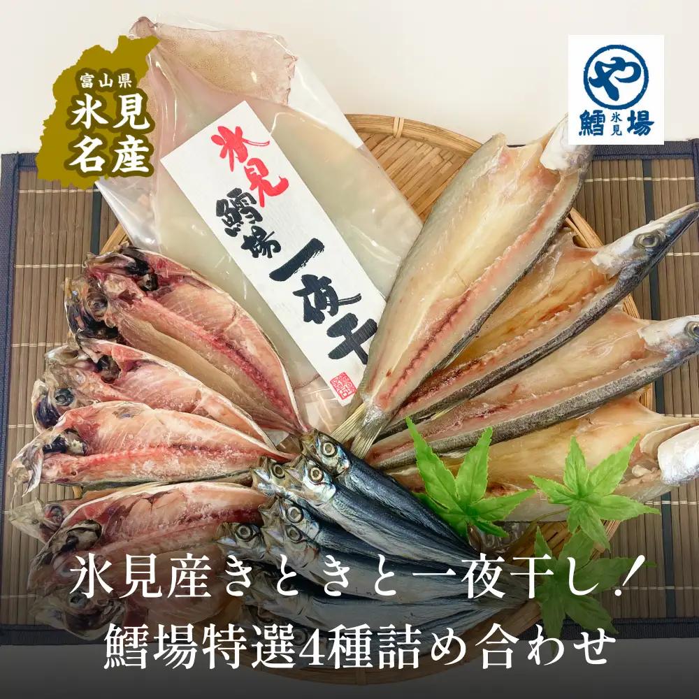 きときと特選一夜干し4種詰合せ《かます・あじ・いわし・するめいか》