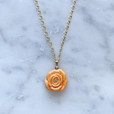 ふるさと納税 茅ヶ崎市 ArtOpus. ネックレス 薔薇 オレンジ 湘南 茅ヶ崎市 陶磁器 アートギフト |  | 01