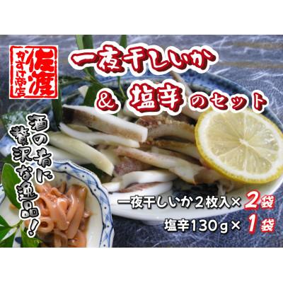 ふるさと納税 佐渡市 天日干し 一夜干しいか&amp;塩辛のセット
