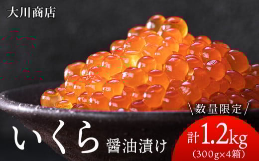 いくら醤油漬け4箱セット＜大川商店＞