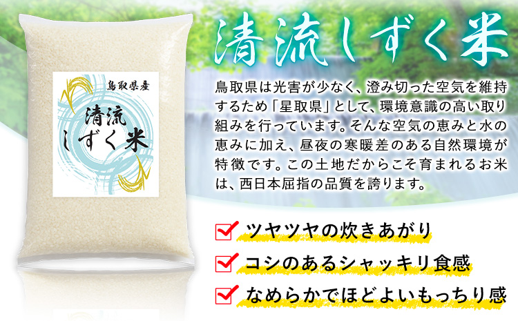 【12ヶ月定期便】鳥取 ふるさと 無洗米 10kg  清流しずく米《お申し込み月の翌月から出荷開始》鳥取県 八頭町 米 お米 ご飯 八頭 ふるさと無洗米 生活応援 ブレンド米 複数原料米 訳あり 小分