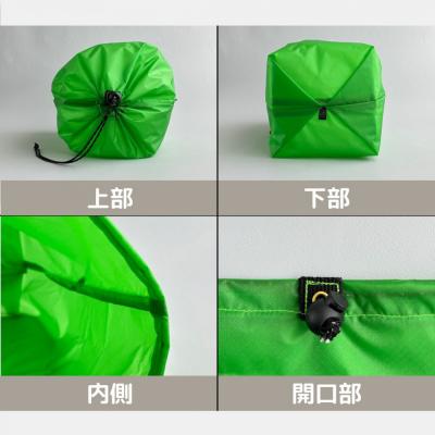 ふるさと納税 名古屋市 【L・5L・緑】 大きめナイロン巾着袋　スタッフバッグ　スタッフサック |  | 03