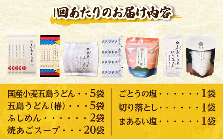【全3回定期便】五島列島詰め合わせ[RBA032] 五島うどん うどん 詰め合わせ 定期便 五島うどん うどん 詰め合わせ 定期便九州 長崎