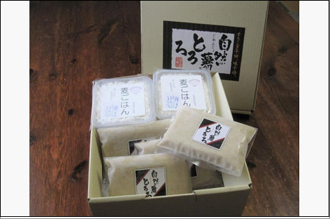 福岡市で作った「自然薯麦とろセット」4人前箱入セット