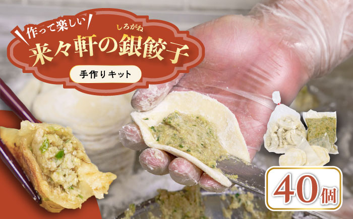 
            来々軒の銀（しろがね）餃子　手作りセット（約40個分） 惣菜 おかず 中華  【横須賀商工会議所　おもてなしギフト事務局（来々軒）】 [AKFQ004]
          