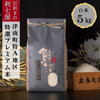 ふるさと納税 津南町 【令和8年産 新米予約】 特選!魚沼産コシヒカリ 白米5kg 魚沼地域津南町の美味しいお米