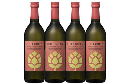 麦焼酎 チルグリーン CHILL GREEN bitter＆tropical 720ml 4本 セット 四合瓶 ボタニカル系 本格麦焼酎 ピンクグレープフルーツ のような甘く爽やかな柑橘とほろ苦い味わ