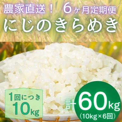ふるさと納税 伊勢原市 【発送月固定定期便】11月中旬から出荷予定 合計60kg精米にじのきらめき10kg全6回