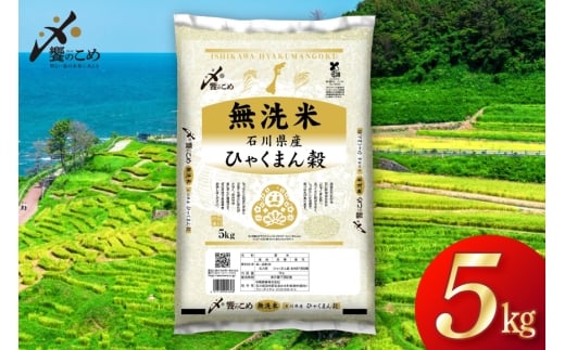 米 無洗米 令和7年産 石川県産 ひゃくまん穀 5kg [中橋商事株式会社 石川県 宝達志水町 38601326] お米 コメ こめ kome ごはん 無洗 ひゃくまんごく 5キロ 令和7年 能登