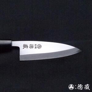 土佐打ち刃物 出刃包丁 135mm | 片刃 上白鋼 イチイ八角柄 徳蔵オリジナル【27019】