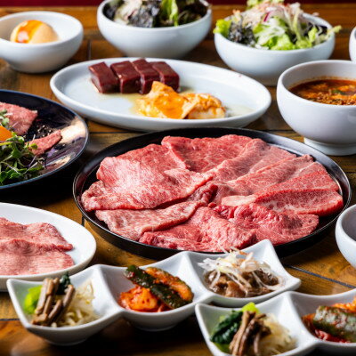【ふるさと納税】【焼肉 美かさ】《ディナー》ヒレカツサンド入りプレミアムコース 2名様分(ぐるなびセレクション)【1642270】