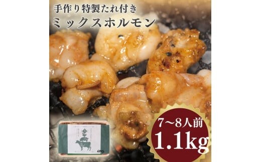 
            手作り特製たれ付きミックスホルモン 7~8人前   1.1kg VY006
          