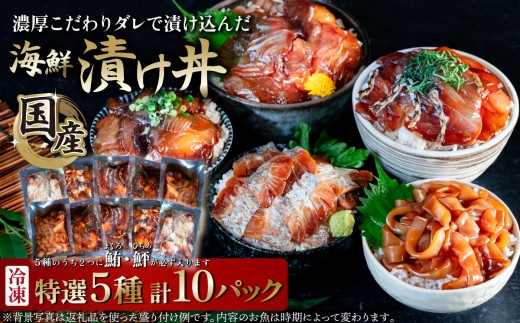 海鮮漬け丼5種セット 10パック